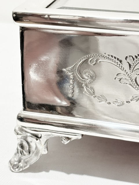 Antique Silver Plate and Mirror Plateau for a Wedding Cake or a Base for a Centrepiece Antique Silver Plate and Mirror Plateau for a Wedding Cake or a Base for a Centrepiece