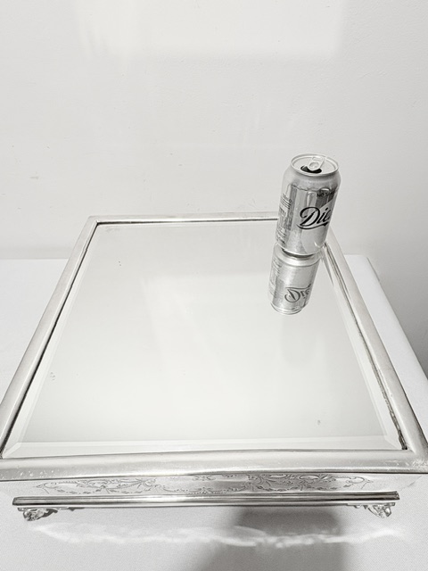 Antique Silver Plate and Mirror Plateau for a Wedding Cake or a Base for a Centrepiece Antique Silver Plate and Mirror Plateau for a Wedding Cake or a Base for a Centrepiece