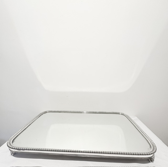 Old Sheffield Plate Table Mirror Plateau Old Sheffield Plate Table Mirror Plateau