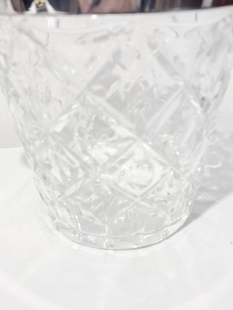 John Grinsell & Sons Silver Plated and Glass Champagne Bucket or Wine Cooler