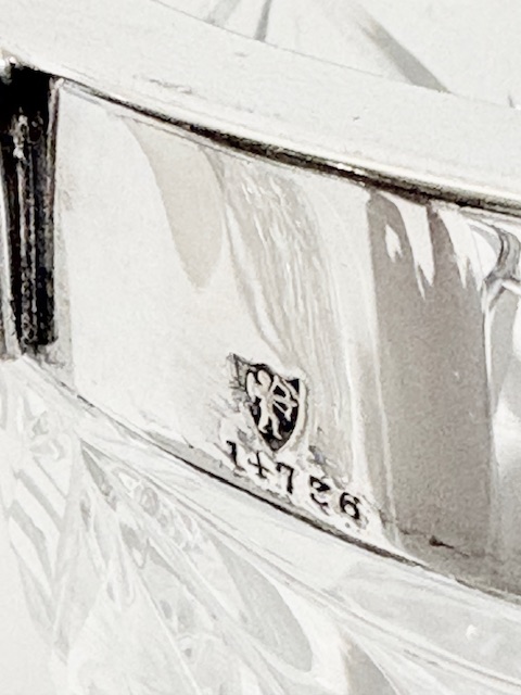 John Grinsell & Sons Silver Plated and Glass Champagne Bucket or Wine Cooler