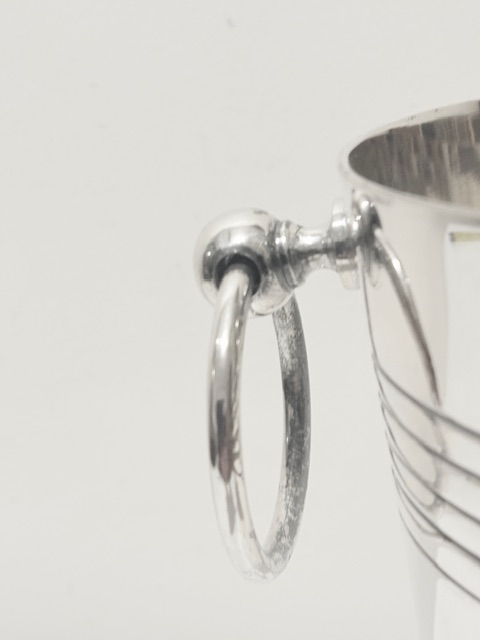 Cylindrical Silver Plated Champagne Bucket or Wine Cooker