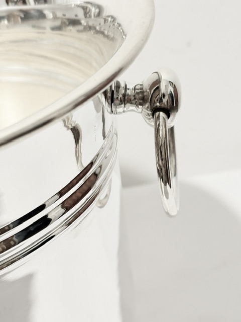 Antique Silver Plated Champagne or Wine Bucket Cooler with Stand Antique Silver Plated Champagne or Wine Bucket Cooler with Stand