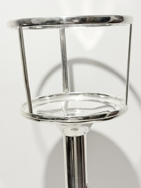 Antique Silver Plated Champagne or Wine Bucket Cooler with Stand Antique Silver Plated Champagne or Wine Bucket Cooler with Stand