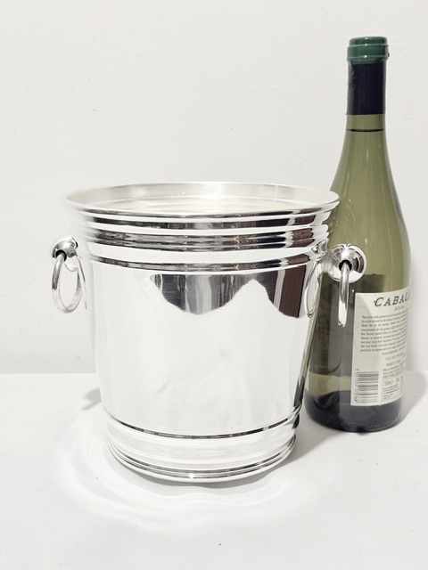 Antique Silver Plated Champagne Bucket or Wine Cooler with Ball Handles Antique Silver Plated Champagne Bucket or Wine Cooler with Ball Handles