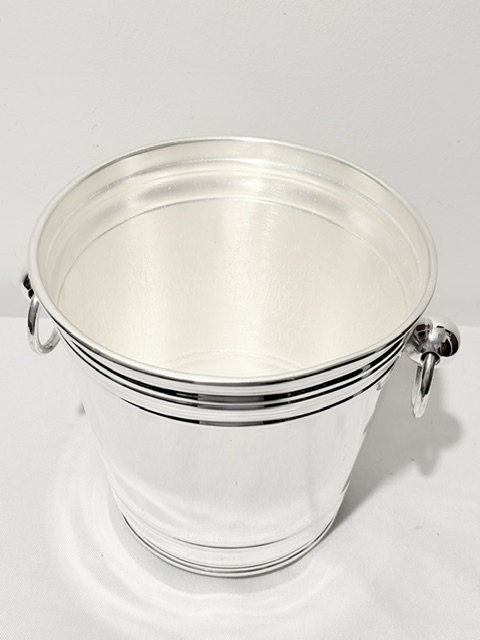 Antique Silver Plated Champagne Bucket or Wine Cooler with Ball Handles Antique Silver Plated Champagne Bucket or Wine Cooler with Ball Handles