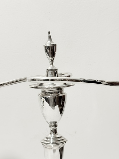 Handsome Pair of Antique Silver Plated Candelabra Handsome Pair of Antique Silver Plated Candelabra