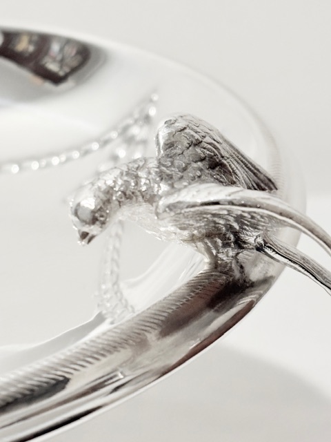 Antique Silver Plated Comport on Circular Pedestal Base