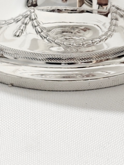 Antique Silver Plated Comport on Circular Pedestal Base