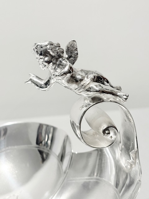 Antique Silver Plated Comport with Looped Edges