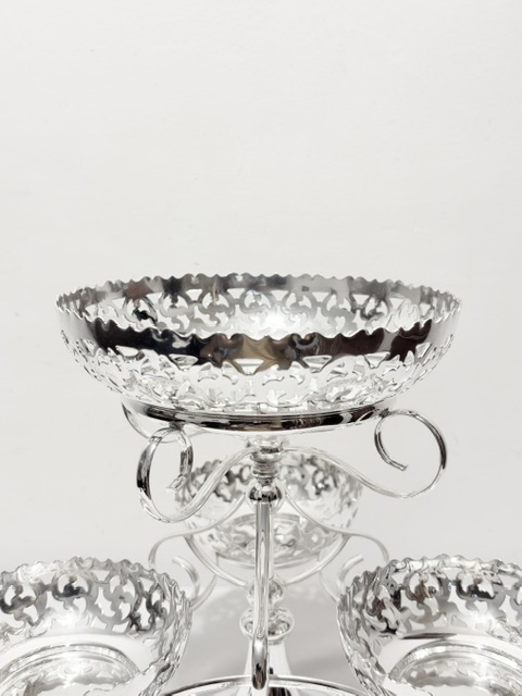 Charming Antique Silver Plated Epergne Charming Antique Silver Plated Epergne
