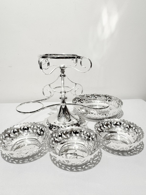 Charming Antique Silver Plated Epergne Charming Antique Silver Plated Epergne