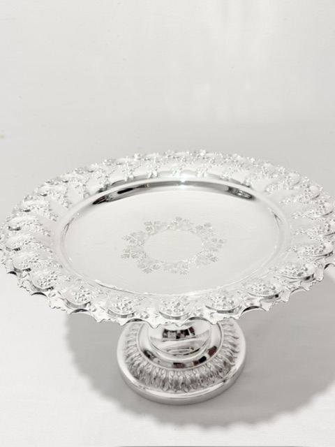 Handsome Antique Silver Plated Comport Handsome Antique Silver Plated Comport