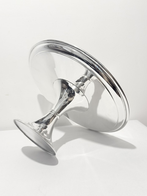 Very Large Silver Plated Cake Stand Comport Very Large Silver Plated Cake Stand Comport