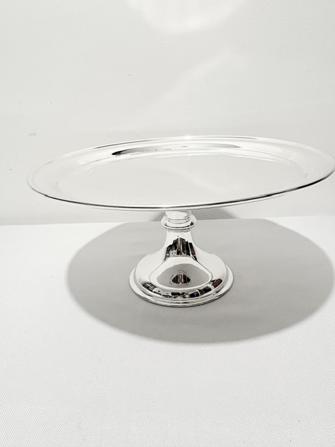 Large Simple in Design Silver Plated Cake Stand Comport Large Simple in Design Silver Plated Cake Stand Comport