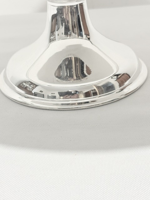 Large Simple in Design Silver Plated Cake Stand Comport Large Simple in Design Silver Plated Cake Stand Comport