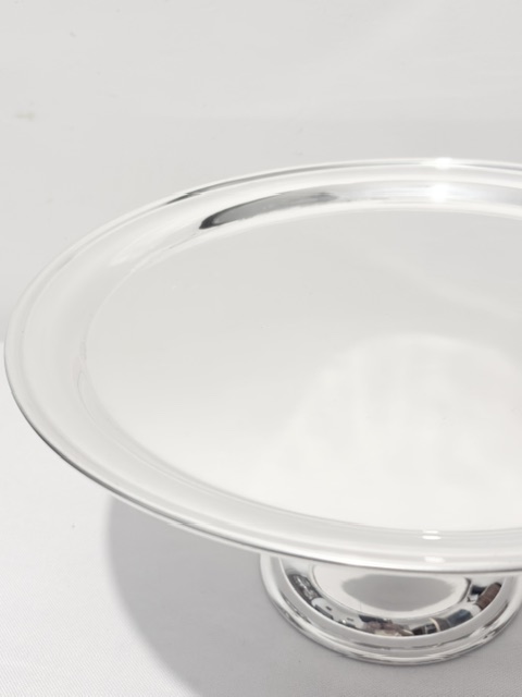 Large Simple in Design Silver Plated Cake Stand Comport Large Simple in Design Silver Plated Cake Stand Comport