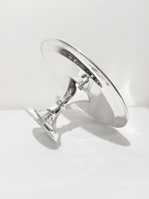 Large Simple in Design Silver Plated Cake Stand Comport Large Simple in Design Silver Plated Cake Stand Comport