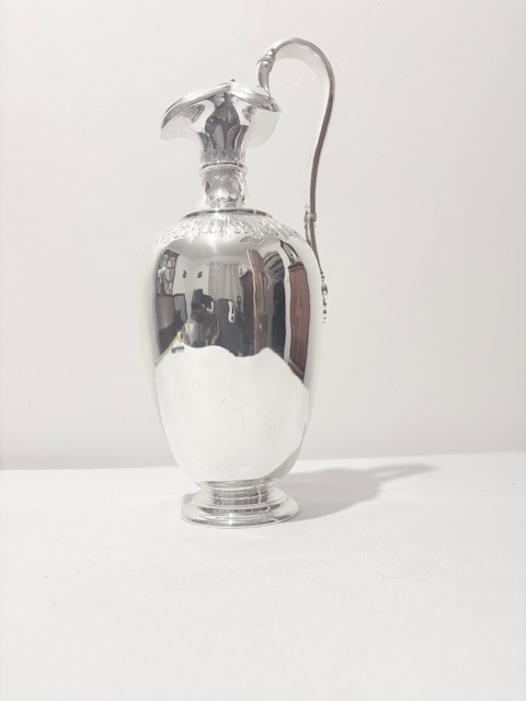 Antique Silver Plated Claret Jug by Martin Hall & Company