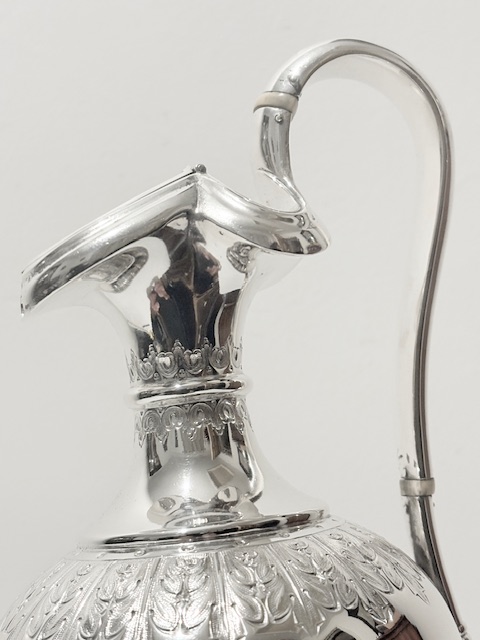 Antique Silver Plated Claret Jug by Martin Hall & Company