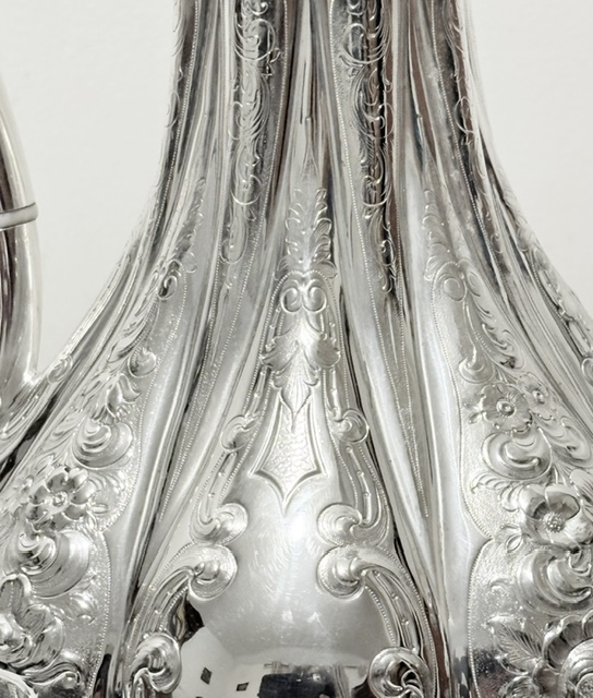 Ornate Antique Silver Plated Claret Jug Ornate Antique Silver Plated Claret Jug