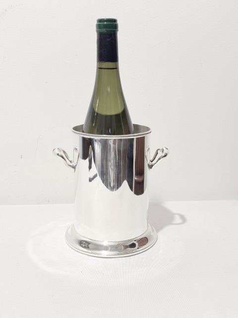 Silver Plated Wine Bottle Sleeve or Coaster