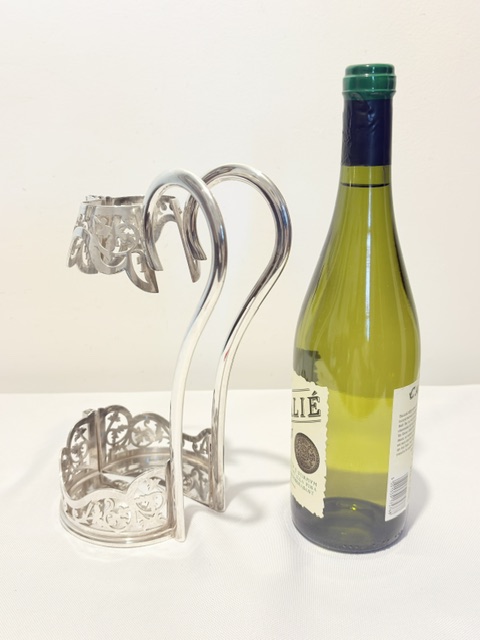 Antique Mappin & Webb Silver Plated Wine Bottle Holder