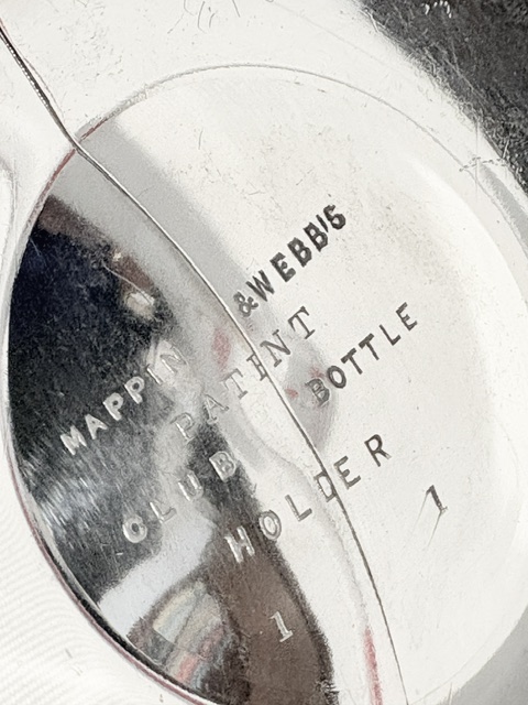 Antique Mappin & Webb Silver Plated Wine Bottle Holder