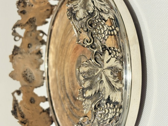 Pair of Antique Silver Plated Wine Decanters or Champagne Bottle Coasters