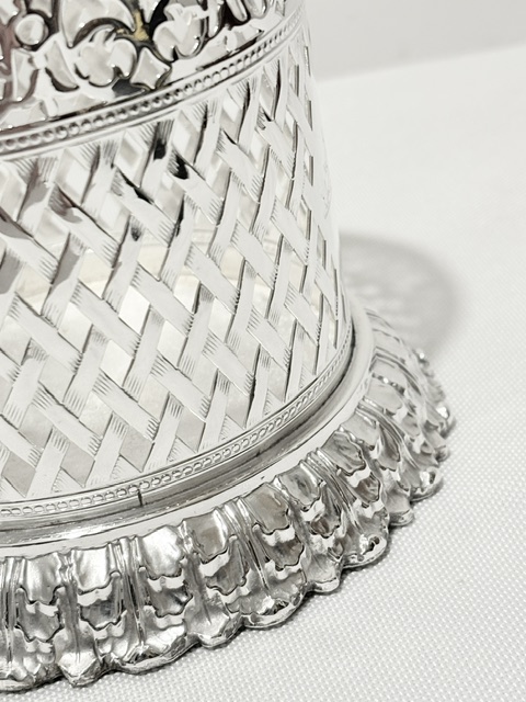 Antique Silver Plated Wine Bottle Coaster with a Boar Crest or Armorial Antique Silver Plated Wine Bottle Coaster with a Boar Crest or Armorial