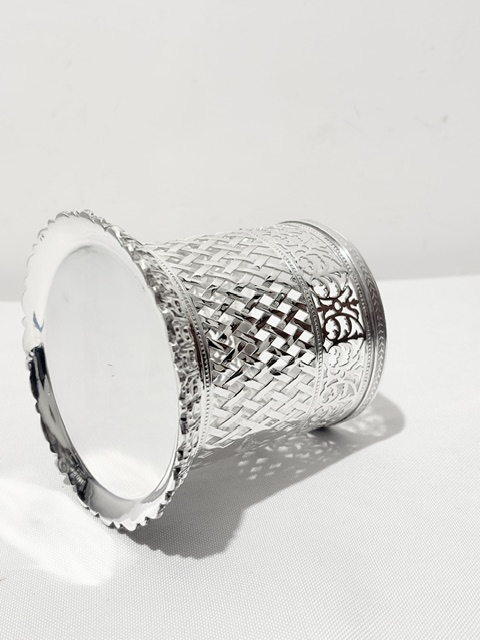 Antique Silver Plated Wine Bottle Coaster with a Boar Crest or Armorial Antique Silver Plated Wine Bottle Coaster with a Boar Crest or Armorial