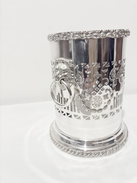 Antique Silver Plated Wine Bottle Coaster by Wilson & Sharp Ltd of Edinburgh Antique Silver Plated Wine Bottle Coaster by Wilson & Sharp Ltd of Edinburgh