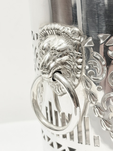 Antique Silver Plated Wine Bottle Coaster by Wilson & Sharp Ltd of Edinburgh Antique Silver Plated Wine Bottle Coaster by Wilson & Sharp Ltd of Edinburgh