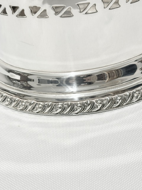 Antique Silver Plated Wine Bottle Coaster by Wilson & Sharp Ltd of Edinburgh Antique Silver Plated Wine Bottle Coaster by Wilson & Sharp Ltd of Edinburgh