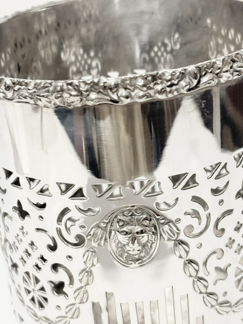 Antique Silver Plated Wine Bottle Coaster by Wilson & Sharp Ltd of Edinburgh Antique Silver Plated Wine Bottle Coaster by Wilson & Sharp Ltd of Edinburgh