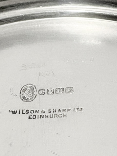 Antique Silver Plated Wine Bottle Coaster by Wilson & Sharp Ltd of Edinburgh Antique Silver Plated Wine Bottle Coaster by Wilson & Sharp Ltd of Edinburgh