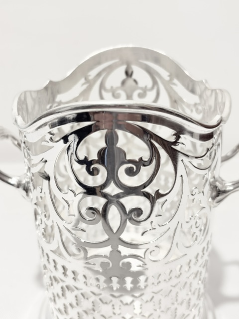 Antique Silver Plated Mappin & Webb Wine Bottle Holder Coaster Stand Antique Silver Plated Mappin & Webb Wine Bottle Holder Coaster Stand