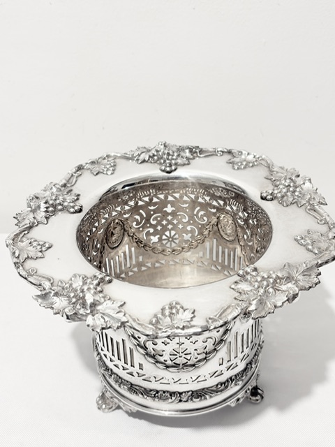 Antique Silver Plated Wine or Champagne Bottle Coaster Antique Silver Plated Wine or Champagne Bottle Coaster