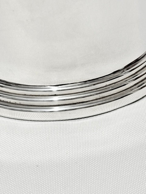 Art Deco in Design Silver Plated Wine Bottle Coaster Art Deco in Design Silver Plated Wine Bottle Coaster