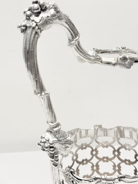 Antique Silver Plated Wine or Champagne Coaster Holder Antique Silver Plated Wine or Champagne Coaster Holder