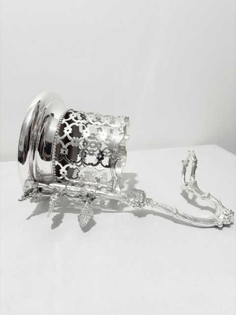 Antique Silver Plated Wine or Champagne Coaster Holder Antique Silver Plated Wine or Champagne Coaster Holder