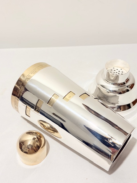 Art Deco Napier Dial a Drink Recipe Cocktail Shaker