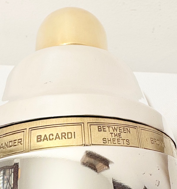 Art Deco Napier Dial a Drink Recipe Cocktail Shaker