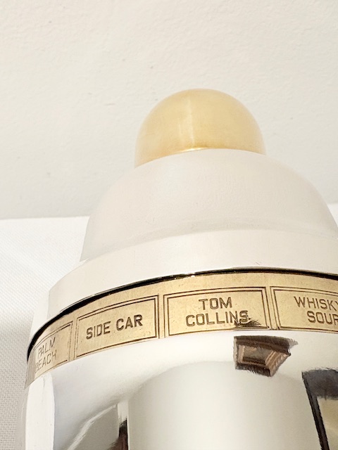 Art Deco Napier Dial a Drink Recipe Cocktail Shaker