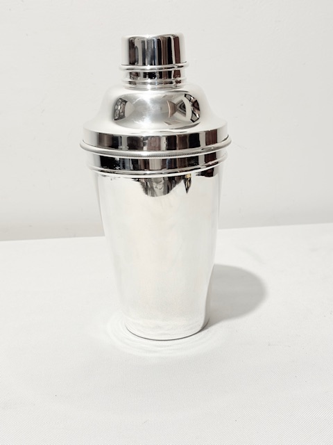 Antique Silver Plated Slightly Bulbous Body Cocktail Shaker