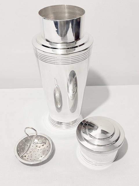 Keith Murray Designed for Mappin & Webb Silver Plated Cocktail Shaker