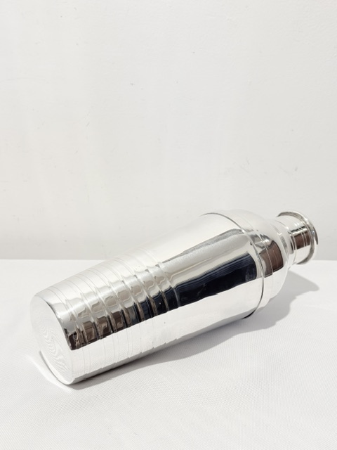 Smart Very Tall Antique Silver Plated Cocktail Shaker