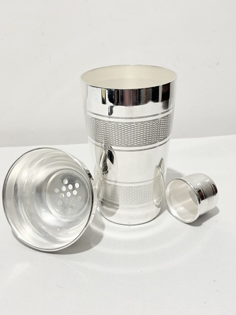 Vintage Silver Plated Three Part Cocktail Shaker Vintage Silver Plated Three Part Cocktail Shaker