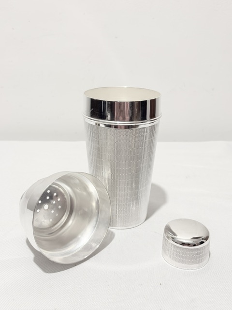 Tall Elegant Antique Silver Plated Cocktail Shaker