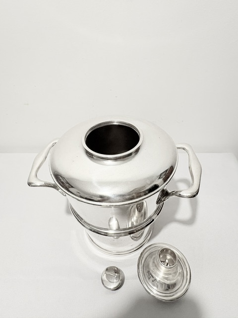 Antique Silver Plated Cocktail Shaker of Mammoth Proportion Antique Silver Plated Cocktail Shaker of Mammoth Proportion